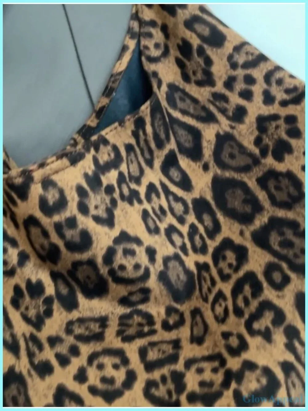 Faux Suede Leopard Hobo Tote Bag Women Large Capacity Work Purse Shoulder